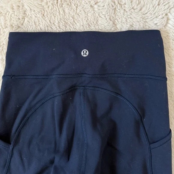 lululemon Wunder Train with pockets Navy Leggings - Picture 2 of 3